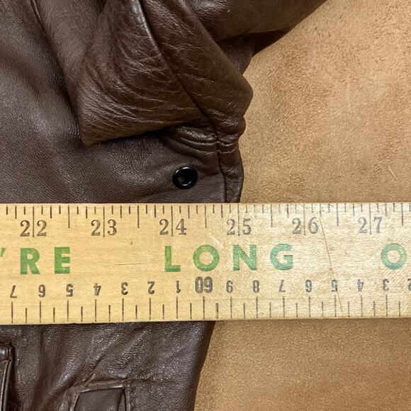 Vintage Perrone Aviation Apparel Leather A-2 Flight Bomber Jacket Size 44 - Picture 13 of 15